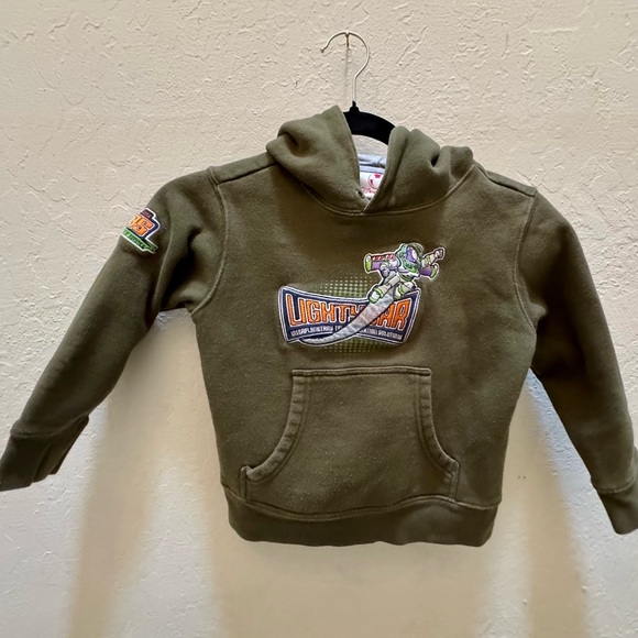 Disney Toy Story Buzz Lightyear Youth Hoodie Olive Green Extra Small - Picture 5 of 9